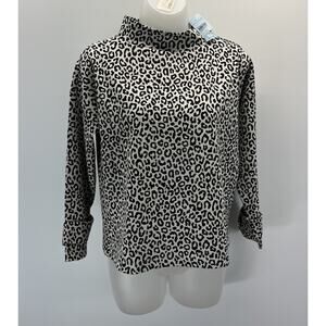 Ann Taylor Leopard Tie Back Animal Print Blouse size S Petite NWT